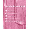 MAKI YIKA Metallic Pink Lipstick for Women Nude Pink Lipsticks Long Lasting Glitter Lipstick No Smudge No Transfer Liquid Lip Gloss (BR21 Sweet Rose)