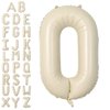 Letter Balloons Beige,40 Inch Letter O Balloons,A-Z Alphabet Name Foil Balloons,Big Single Cream Aluminum O Word Balloons Helium for Birthday,Anniversary,Baby Shower,Wedding Party Supplies Decorations