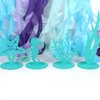 8 Pcs Green Mermaid Party Decoration DIY Felt Table Centerpiece Under The Sea Party Decorations for Ocean Theme Girl Little Mermaid Birthday Baby Shower Party Supplies