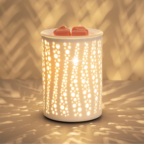 PALANCHY Wax Melt Warmer Ceramic Oil Burner Electric Candle Wax Warmer Burner Melter Fragrance Warmer for Home Office Bedroom Aromatherapy Gift & Decor 2 Bulbs Included Gift Box Packaged