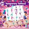 48PCS Gymnastics Party Favors - 24 Tattoos & 24 Slap Bracelets, Perfect for Gymnastics-Themed Birthdays, School Prizes, and Christmas Rewards for Kids
