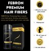 FEBRON Hair Fibers For Thinning Hair LIGHT BROWN Giant 30G For Women & Men Hair Loss Concealer Hair Powder Volumizing Based 100% Undetectable & Natural - Bald Spots Filler