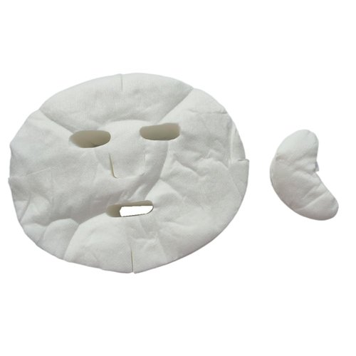 Pre-cut Cotton Facial Mask Paper Sheets with 100 Pcs Eye Mask Paper, Disposable White DIY Natural Spa Skin Care Fiber Paper for Women, Non Woven Beauty Face Masks for Home Spa Travel (100 Pack)