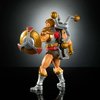 Masters of the Universe Masterverse 7-Inch Action Figure, New Eternia Flying Fists He-Man Motu Toy, Spinning Weapon & Shield, 30 Articulations