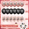 Rose Gold Birthday Balloons Party Decorations for Women Girls 18Pcs Rose Gold Black Happy Birthday Balloons 12 Inch Confetti Latex Sweet Birthday Balloons for Birthday Anniversary Party Supplies