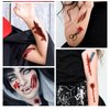 Halloween Temporary Tattoos Scary Scar for Kids Adult, 65PCS Body Prank Makeup Props Blood Stickers, Realistic Wound Fake Tattoos Decorations, Halloween Face Makeup Party Favors Cosplay Supplies