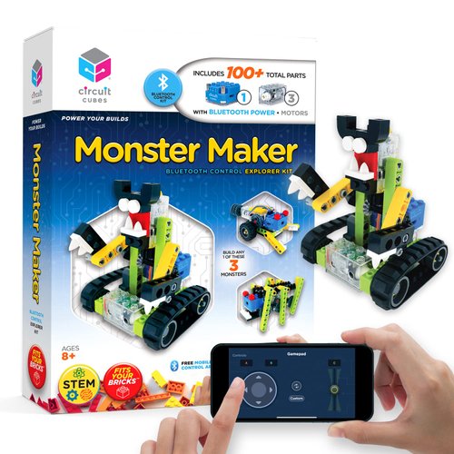 Circuit Cubes Monster Maker Kit – Remote Control Robotics Kit - STEM Learning Toy for Kids Age 8 and Up