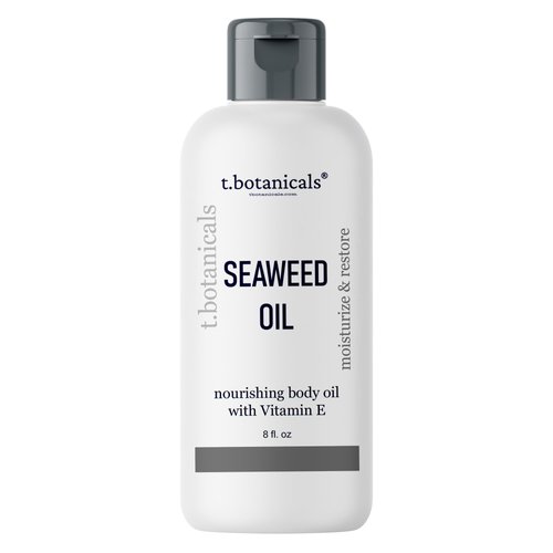 Seaweed Body Oil 8 oz. Nourishing Sea Moss Oil Fast Absorbing Firming Anti-Aging Non-Greasy Oil Day and Night Massage Kelp Moisturizer for Dry Dull, Sagging Skin, Face, Hair, Foot, Hands (Unscented)