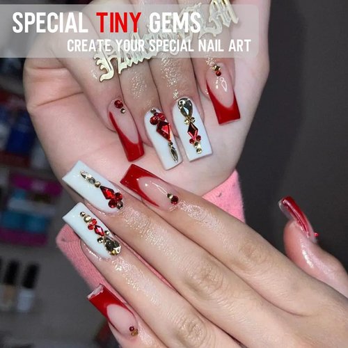 90Pcs Red Nail Rhinestones Siam Red 6 Shapes Cute Nail Gems Flatback Ruby Red Heart Rhinestones K9 Glass Stones Nail Art Diamonds Crystals jewels Nail Charms for Arylic Nails Face Makeup DIY Crafts