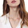 Yrolrorh Boho Cross Necklace Chain Tiny Silver Cross Pendant Necklace Wedding Necklace Charm Fashion Jewelry Gift for Women and Girls