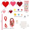 Valentines Day Crafts for Kids - 361PCS DIY Valentines Heart Craft Set for School Gift, 108 Hearts, 50 Googly Eyes, 60 Pom Poms, 36 Wooden Beads, Craft Supplies for Valentines Party Favor Decoration