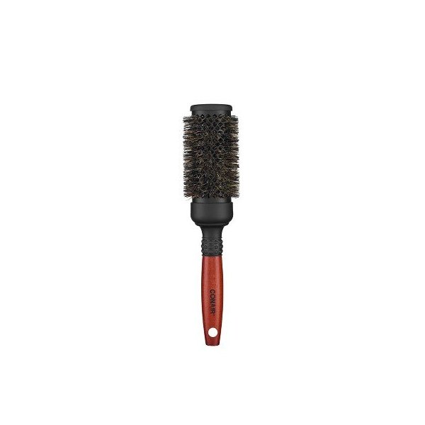Conair Ceramic Wood Medium Thermal Boar Round Brush Black