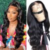 ALIACHOOS 22” Lace Front Wigs Human Hair 13x4 Body Wave Transparent Lace Frontal Wigs with Baby Hair Pre Plucked 22 Inch Body Wave Lace Frontal Human Hair Wigs for Black Women 180 Density