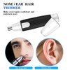 MOVOZIN Nose Hair Trimmer for Men and Women，Professional Painless Clean Nasal， Ear & Facial Hair Electric Trimmer，Battary-Operated Eyebrow Clipper，Dual Edge Blades for Easy Cleansing Black