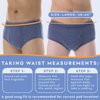 Wearever Men’s Incontinence Briefs for Bladder Control with Super Absorbency - Reusable & Washable Leak Proof Underwear for Men (Single Pair) (Gray) (L) (Waist 38-40")