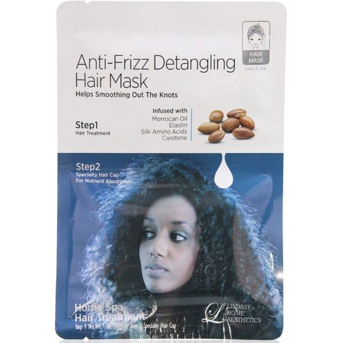 Lindsay Home Aesthetics Anti-Frizz Detangling Hair Mask-Infused with Moroccan Oil, Elastin, Silk Amino Acids-Repair Damaged Hair-Lightweight with Protein to Help Restore Elastin, 1 oz (Pack of 3)
