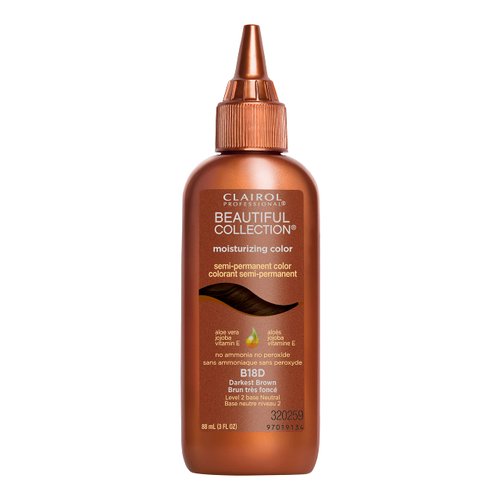Clairol Professional Beautiful Collection Hair Color, 18D Darkest Brown, 3 oz