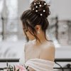 Lusofie 18Pcs Pearl Bobby Pins Bridal Wedding Hair Peals U Shaped Pearl Hair Pins Accessories for Brides Bridesmaids Women Girls(Gold)