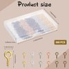 600 Pcs Screw Eye Pins 6 Colors Eye Pins Hooks Small Metal Eyelet Screws Mini Screw Eye Pin Peg Self Tapping Screw Eye Hooks for Jewelry Making DIY Art Craft(4 x 8 mm)