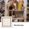 POPETPOP Dollhouse Windows- 1: 12 Scale Miniature Dollhouse Furniture Window Frame Model Dollhouse Furniture DIY Dollhouse Bedroom Accessories
