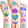 Generic Mermaid Scale Temporary Tattoos Stickers Mermaid Themed Tattoos Stickers Party Decoration Supplies Party favors for Kids Adults Themed Cute Kids Boy Gifts Ideal School Prizes Rewards, Blue
