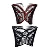 LOVEF 2 Pieces Stretchy Double Comb Hair Clip Adjustable Elastic Hair Comb No Crease Hair Pins Hair Accessories for Women Curly Thick Wavy Hair Ponytail
