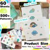 Summer Kids Tiny Temporary Tattoos, 60 Sheets Waterproof Cute Tattoo Stickers for Girls Women, Small Fake Tattoos for Party Favors Supplies Gifts