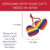 Huxley & Kent Cat Toy | Pride Heart Strings | Rainbow Strong Catnip Filled Cat Toy | Soft Plush Kitty Toy with Catnip and Crinkle | Kittybelles