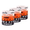 CCINEE 36pcs Rubber Wristbands 6 Novelty Halloween Pattern Silicone Bracelets Rubber Bands for Halloween Party Bag Filler Supply