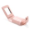 Yokawe Lipstick Case with Mirror Cosmetic Bag Travel Makeup Mini Bag Lipstick Holder for Purse Lipstick Organizer for Women (Pink)