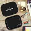 roygra Rolling Tray, Metal Matte Decorative Tray with PVC Soft Magnetic Lid, 7 x 5.5 inch - White