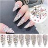 2880Pcs SS4 1.5mm Crystals AB Nail Rhinestones Round Flatback Nail Art Glass Gems Beads Stones for Nails Decoration Jewels Accessories Crafts Eye Makeup Clothes Shoes (2880Pcs SS4)
