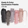 Kaely 6 Color Eyeshadow Makeup Palette, 6 Black Gold Purple Gray & Rose Gold Champagne Gold White, Everyday Velvety Matte & Glitter Eye Makeup Looks, Travel Friendly Size, Vegan, Cruelty-free 03#