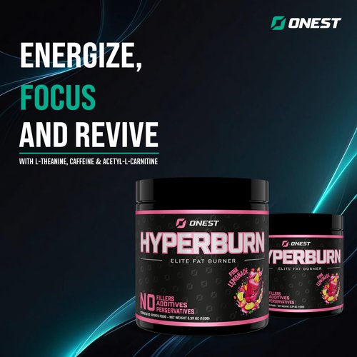 ONEST Hyperburn Thermogenic Powder – 153g (30 Servings) Enhanced Energy Boost &amp; Performance Suppo...