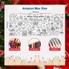 Quimoy Xmas Giant Coloring Poster 72 x 30 Inches, Christmas Crafts for Kids, Christmas Coloring Tablecloth/Banner, for Kids School Classroom Home Party Supplies