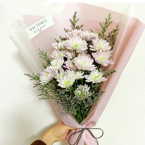 Korean Style Flower Wrapping Paper Floral Bouquet Wraps Gift Packaging Florist Supplies 20 Counts (Light peach)