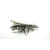 Generic Small blue or clear rhinestone flower alligator hair clip for fine thin hair (Primary color: Blue)