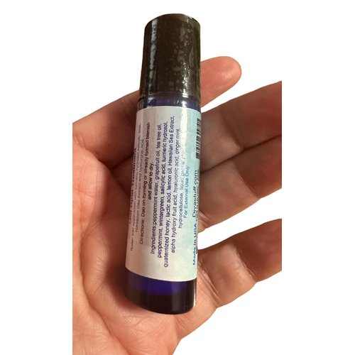 Diva Stuff Acne Gel Rollerball Serum, – with Hawaiian Sea Extract, Tea Tree, Peppermint, Turmeric and More– Made in the USA