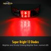 Partsam 4x Red Sealed Chrome Armored LED Trailer Clearance and Side Marker Light 12 LED