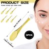UPIQNG 6Pcs Mini Eye Roller Plastic Eye Cream Massager Sticks Makeup Spatula Scoop Dark Circle Remover Beauty Cosmetic Tool for Skin Care,Golden