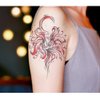 Oottati 6 Sheets Arm Waterproof Temporary Tattoos Fire Horse Crane Snake Fox Bianan Flower
