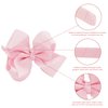 MEEDEE Pink Bows Girls Headband Bow for Girls Grosgrain Ribbon Hair Hoop Headband for Toddlers Kids Party Decoration Cosplay Costume Headwear Makeup Handmade Hair Band