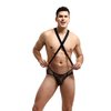 4UFIT Mens Mesh Wrestling Singlet Jockstrap Bodysuit Active Underwear
