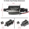 CarBole 12v Universal Electric Fuel Pump 5-9 PSI 30GPH Gasoline and Diesel Fuel Transfer Pump for Carburetor Engine E8012S E8016S EP12S FD0002 (Gold)