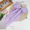 PQZKLDP 2PCS Silky Satin Hair Bows Big Versatile Hair Bows Cute Clips for Women Purple Hair Bow Ribbons Oversized Long Tail Metal Clips Bowknot Aesthetic Hair Accessories (PD 208)