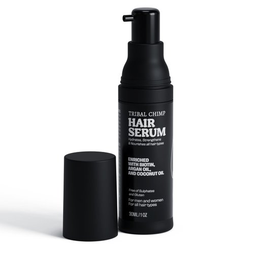 Tribal Chimp Hair Serum - Hair Growth Serum with Argan Oil, Coconut Oil, Hair Serum for Dry Damaged Hair, 1 oz