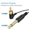 Tattoo Clip Cable, Ancable 6-Feet Gold-plated 90 Degree RCA to 6.35mm Connector Silicone Tattoo Clip Cable Cord Suitable for Tattoo Pen, Rotary Tattoo Machine
