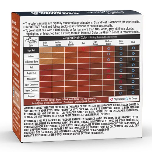 Light Mountain Henna Hair Color & Conditioner - Light Red Hair Dye for Men/Women, Organic Henna Leaf Powder and Botanicals, Chemical-Free, Semi-Permanent Hair Color, 4 Oz