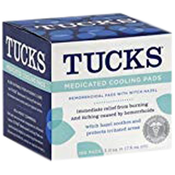 Tucks Cooling Pads, Medicated, 100 Count