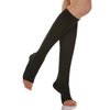 Relaxsan Basic 850A (1 Pair - Black 5/XXL) - open-toe moderate support knee high socks 15-20 mmHg, 100% Made in Italy